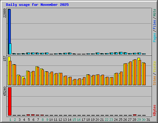 Daily usage for November 2025