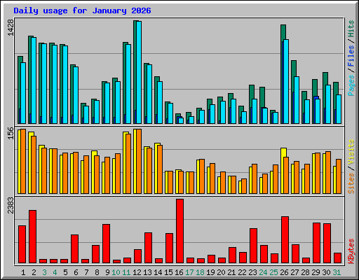 Daily usage for January 2026