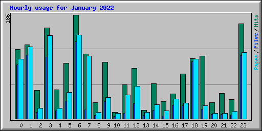Hourly usage for January 2022