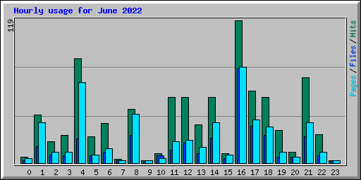 Hourly usage for June 2022