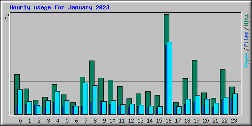Hourly usage for January 2023