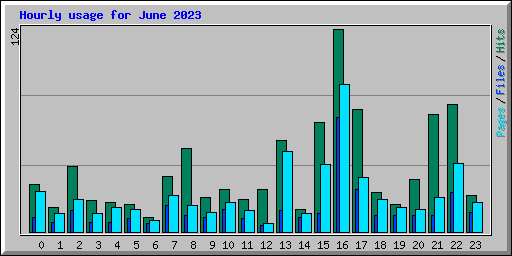 Hourly usage for June 2023