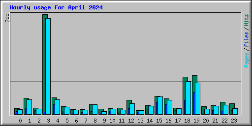 Hourly usage for April 2024