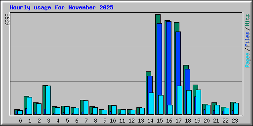 Hourly usage for November 2025